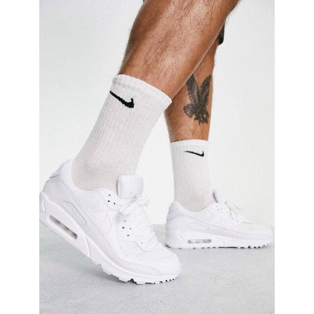 

Кроссовки Nike Air Max 90 Recraft тройного белого цвета