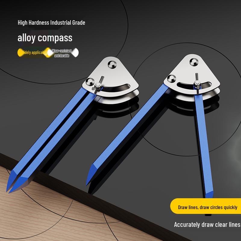 

Сплавной круговой разметочный инструмент для деревообработки и механической разметки, 8-12-24 дюйма Alloy Compass 6-inch Black