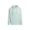 Letter Logo Print Colorblock Hooded Loose Jacket Men’s Light Green