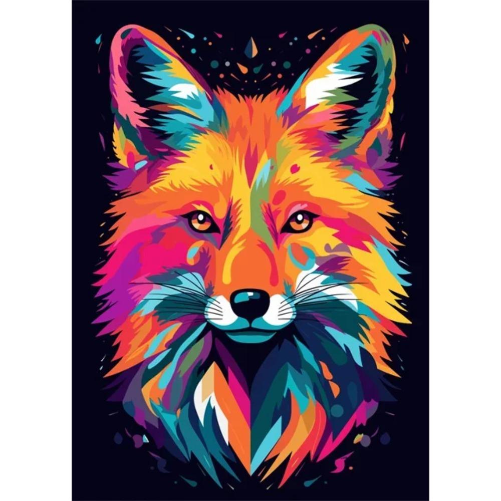 Abstrakt Färgstark Vilda Djur Canvasmålning Bläckfisk Katt Apa Lejon Graffiti Popkonst Målare Väggkonst Väggmålning för Heminredning