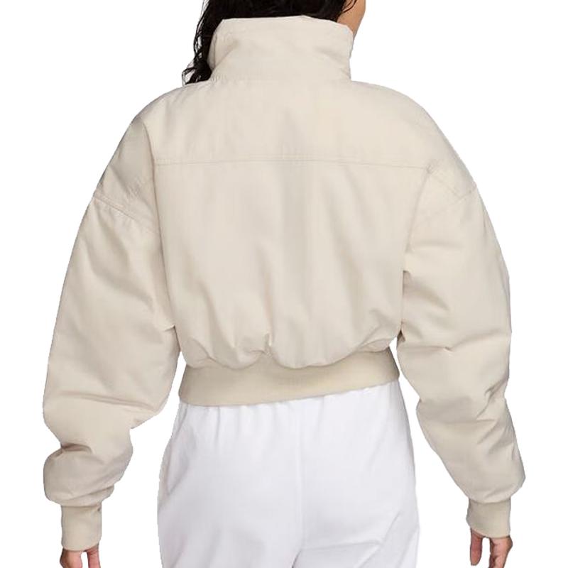 New Nike AS W NSW CLLCTN REPEL ZIP JKT Puffer Jacket Women's Ecru FV7819-104