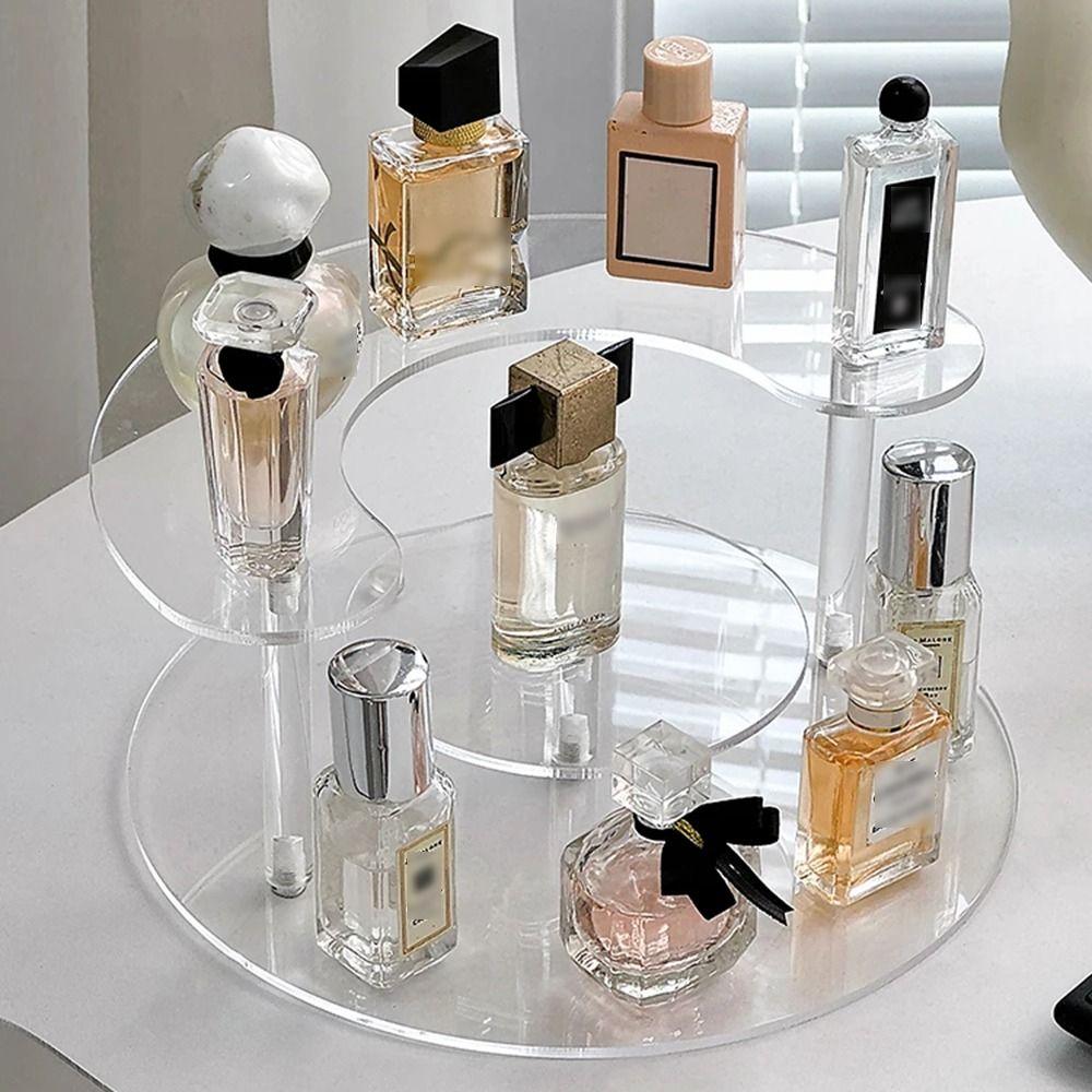 3 Tier Perfume Organizer Riser Removable Round Makeup Display Shelf Acrylic Display Stand  Figures
