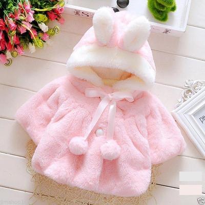 Baby, Kleinkind, Mädchen, Pelz, Winter, warm, mit Kapuze, Mantel, Umhang, Jacke, Oberteil, dick, weich, Kleidung