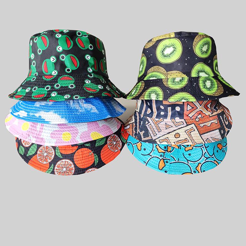 Creative Unisex Double-Sided Cotton Bucket Hat – Versatile Outdoor Sun Protection Accessory