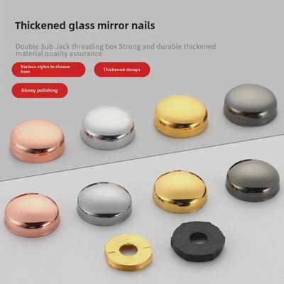 Dekorative Spiegel-Nagelabdeckung für Acryl und Glas mit Spreizschraube
