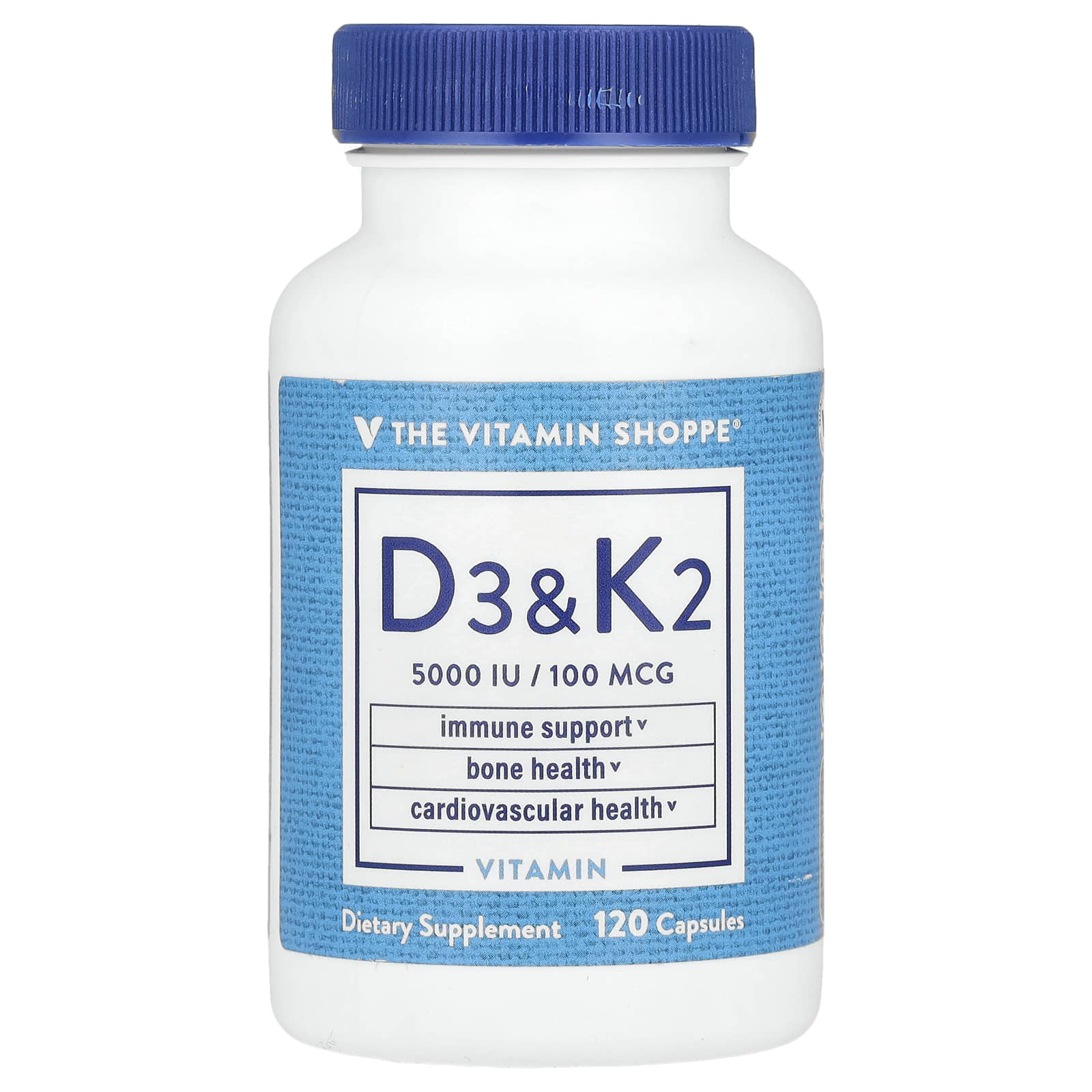 

Vitamin D3 & K2, 120 Capsules