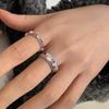 Summer Rainbow Zirconia Heart Shaped Adjustable Ring For Women Stylish Y2k Trend