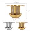 Double-layer Lace Tea Strainer Set with Tray Stainless Steel Filter Mesh Sieve Tea Drain Useful Infusers Kitchen Tools Teaware