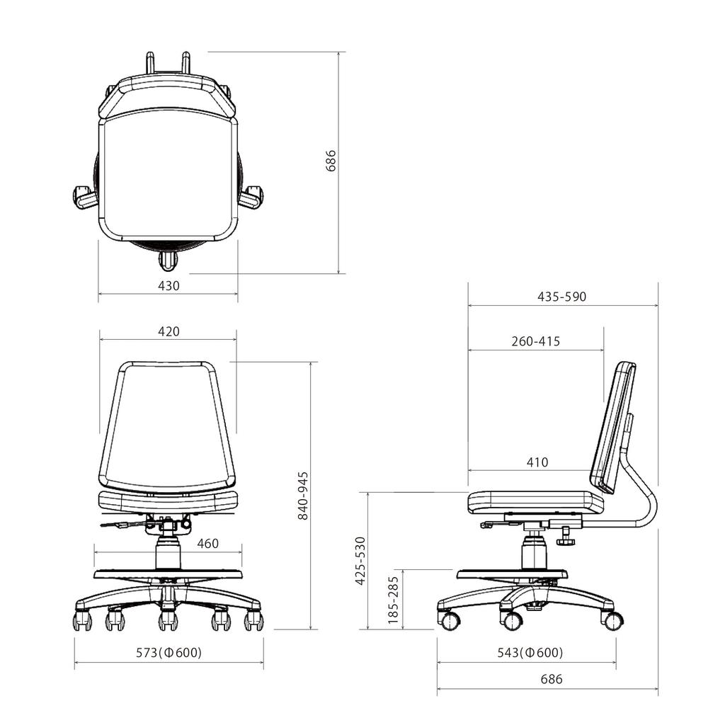 ITOKI Study Chair MINOTO Chair KS19 Ivory Adults and Depth Adjustment Height Adjustment Assembly 20 Office Chair Desk Chair [MINOTO Chair/For