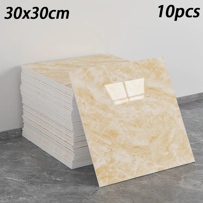 

10Pcs Marble Wallpaper Super Strong Adhesive Waterproof Sticker For Bathroom Kitchen Decor Design A14