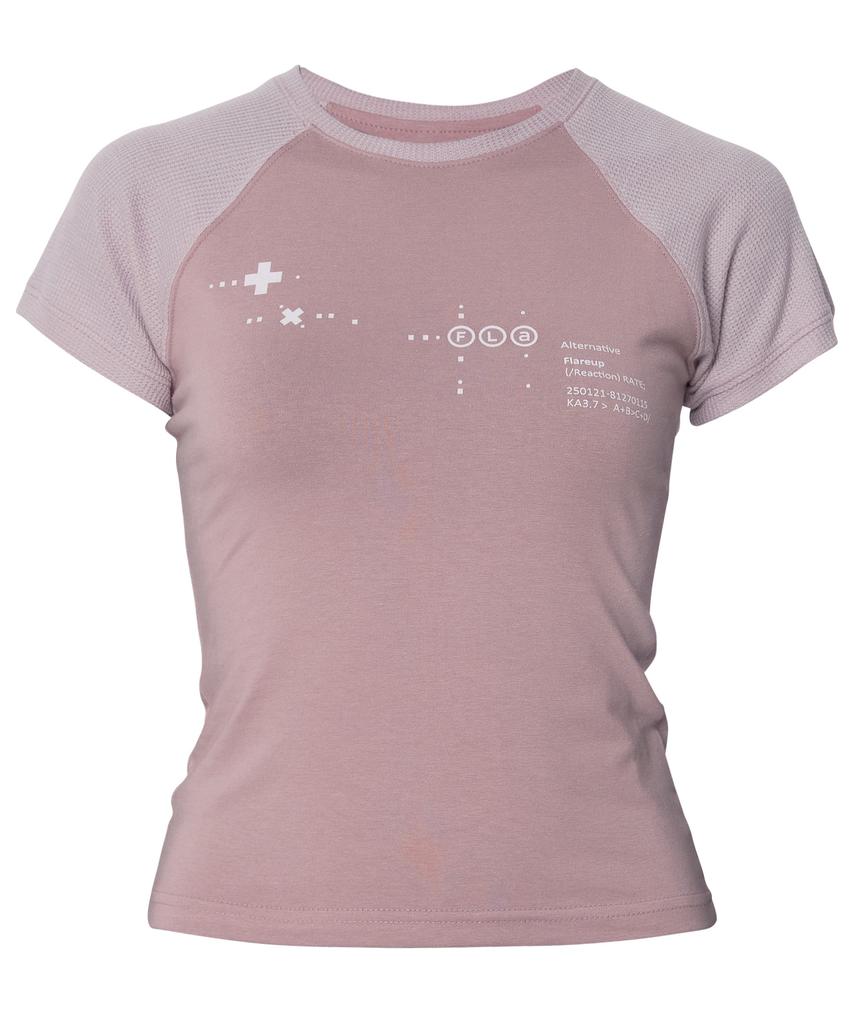 Peulleeoeob Muta Waffle Raglan T-Shirt (Fl-154_Pink)