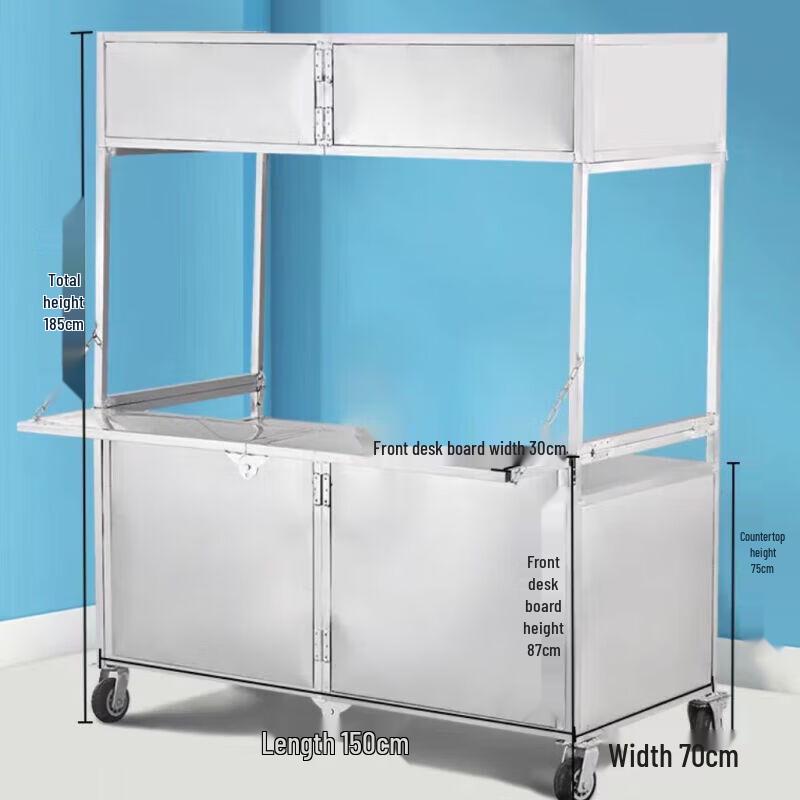 Folding Portable Street Food & Snack Cart
