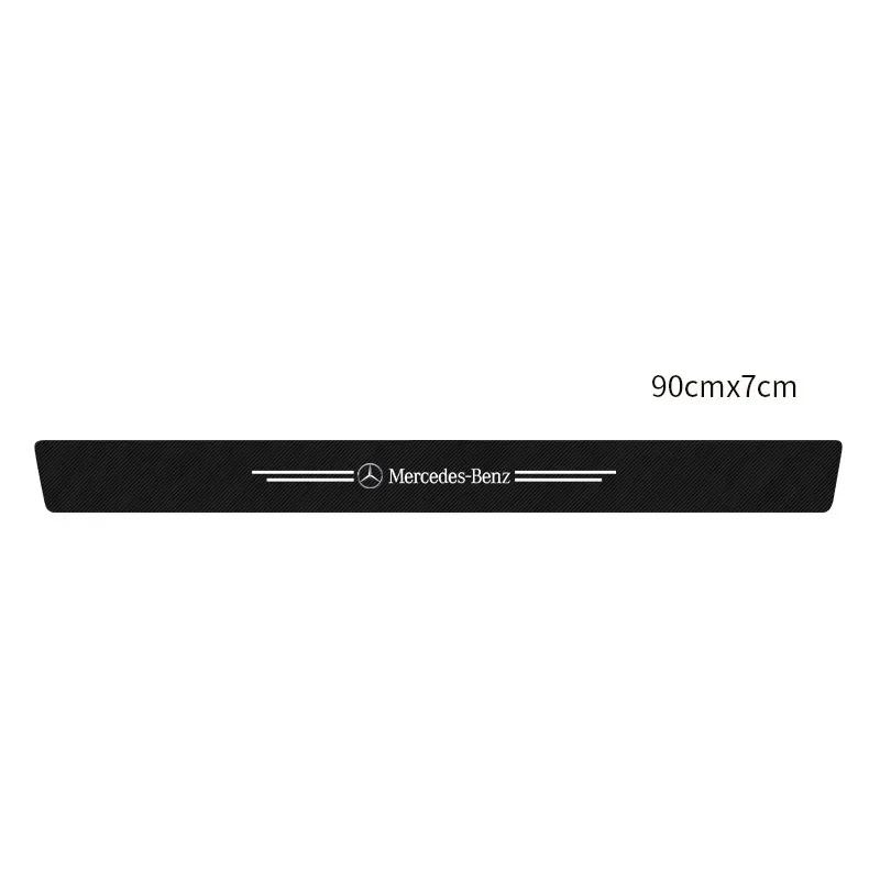 Car Luminous Threshold Protect Auto Emblem Sticker Accessories For Mercedes Benz AMG Brabus Smart Maybach W204 GLC CLA W205 W203
