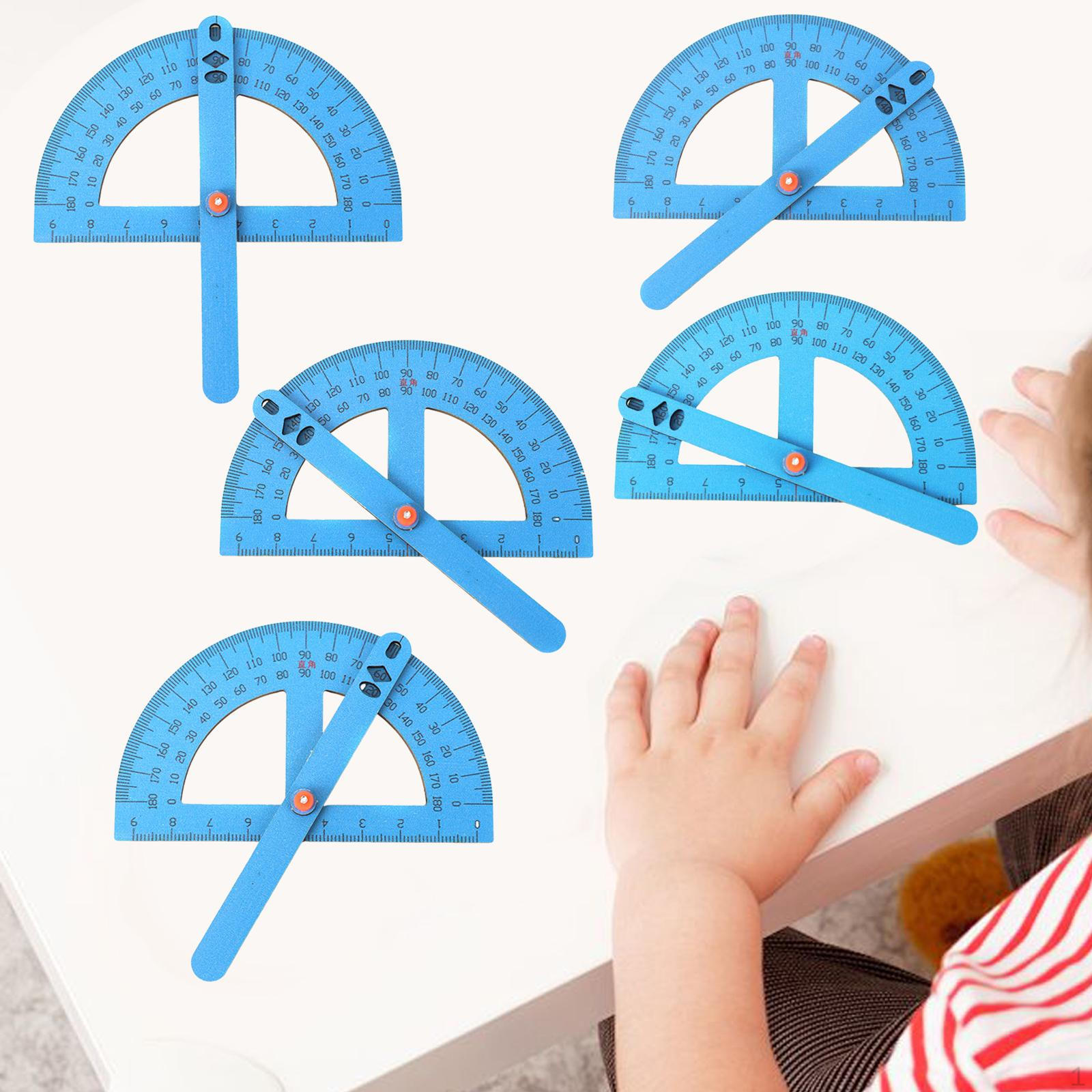 

5 Pieces Wood Angle Ruler DIY Kits Educational Toy Small Inventions Experiment