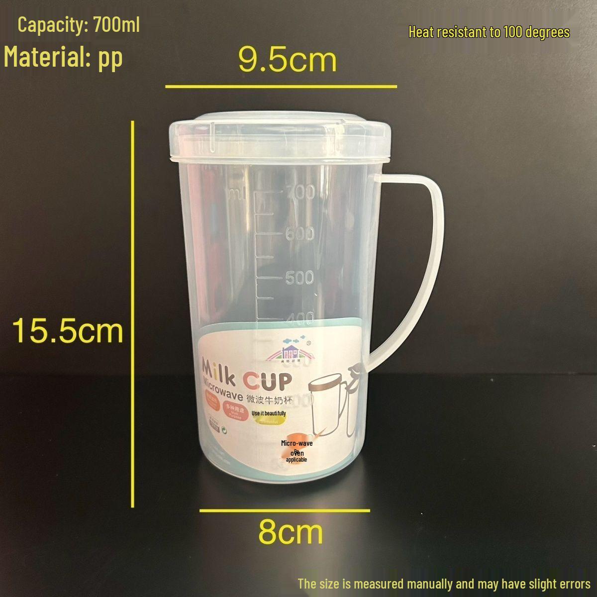 700ml Microwave-Safe Plastic Measuring Cup with Lid and Fruit Markings