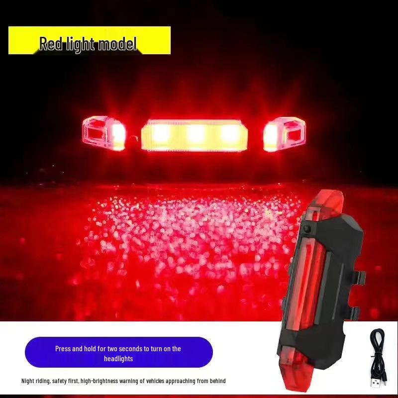 Super jasná vodotěsná USB dobíjecí sada předního a zadního světla na kolo pro noční jízdu