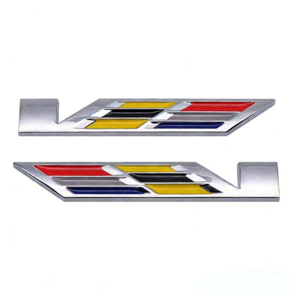 3D Metal V Logo Badge Sticker Front Grill Side Fender Rear Trunk Emblem Decal