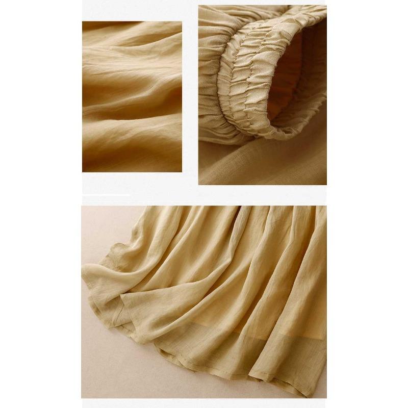 Elastic Waist Wide Leg Loose Double Layer Skirt