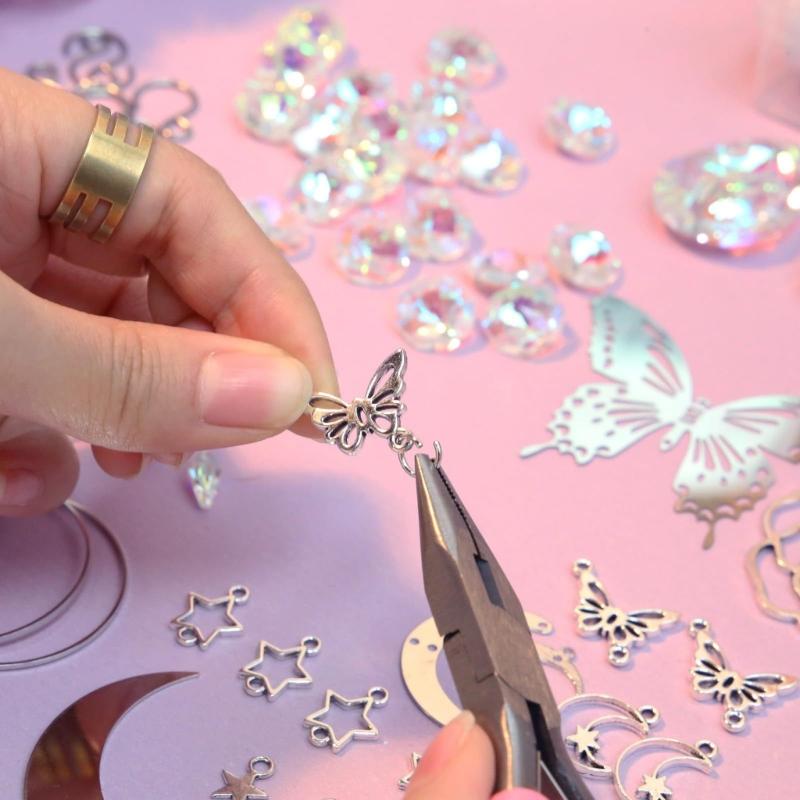 Balení 200 Lapačů slunce Řemeslná sada Lapače slunce Řemeslná sada s háčky Řetízek Křišťálový přívěsek Lapače slunce pro zahradní okno