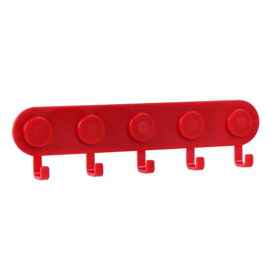 Magnetic Hook Rack with 5 Integrated Hooks Strong Magnetism No Drilling Easy Installation Organizer for Keys Masks Bags Hats