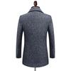 New Winter Scarf Collar Woolen Coat for Men, Thickened Mid-length Woolen Coat, Windbreaker, Woolen Coat
