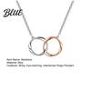 Mobius Band Circles Necklace Intertwined Rings Couple Strip Men Women