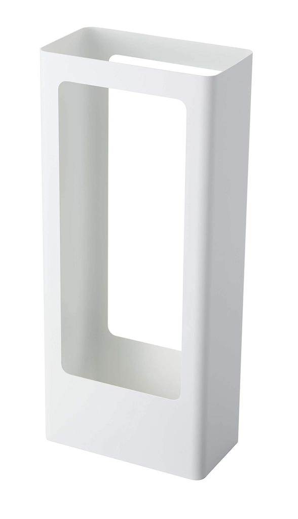 Yamazaki Slim Umbrella Stand, White, Approx. W22 x D12 x H50cm, Tower, Removable Water Tray, 50cm Tall, Stable, Product Number: 4928