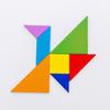 Dřevěné barevné tangram geometrické puzzle deska vzdělávací hračka pro děti dárek