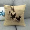 Fierce Wolf Wildlife Oil Painting Digital Printing Short Plush Pillow Covers For Car Sofa Office Cushion Cover Home Goods