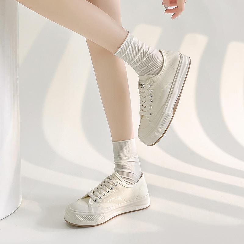 Augustine espadrilles women's new leisure basic models in summer 2025 lightweight little white shoes thick baseplate shoes tide