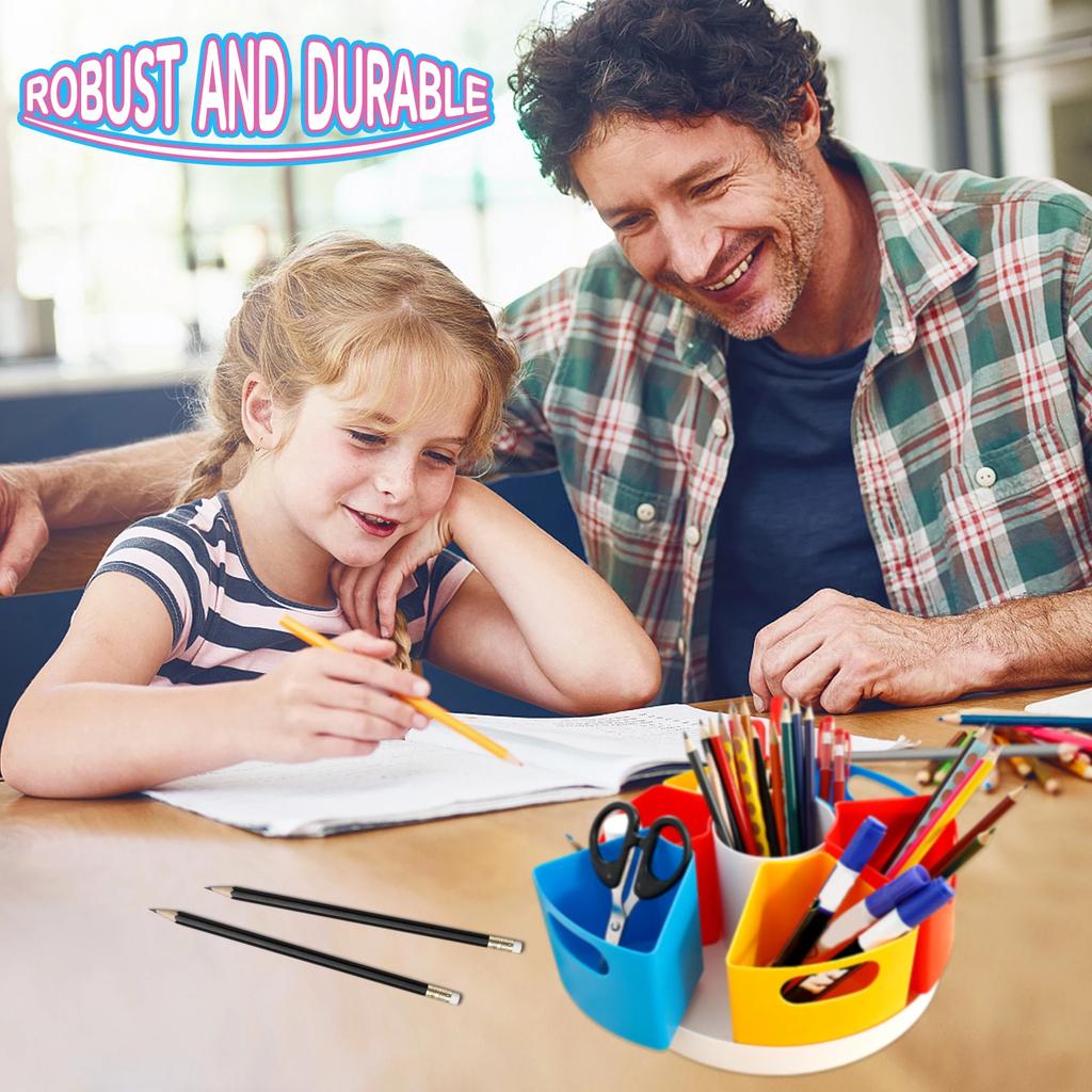 Creative Rotating Storage Caddy 360° Rotatable Art Supply Organizer Portable Rotating Marker Desk Organizer for School Office