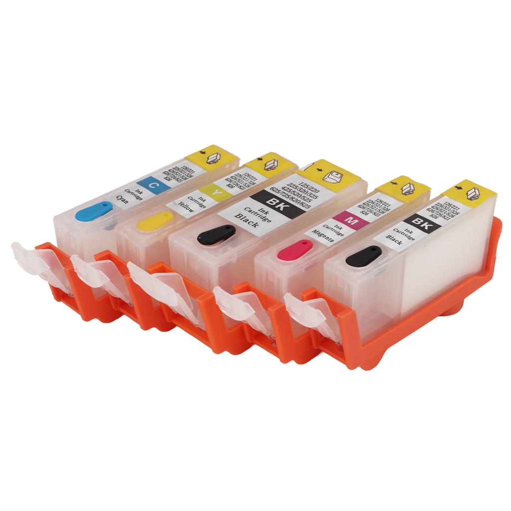 5PCS Ink Cartridge 4 Colors PP Intelligent Chip Large Capacity Printer Accessories for Documents Pictures