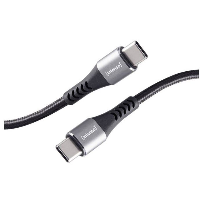 Intenso Kabel USB-C USB-C® hann, USB-C® hann 1,5 m svart veldig fleksibel 7901000