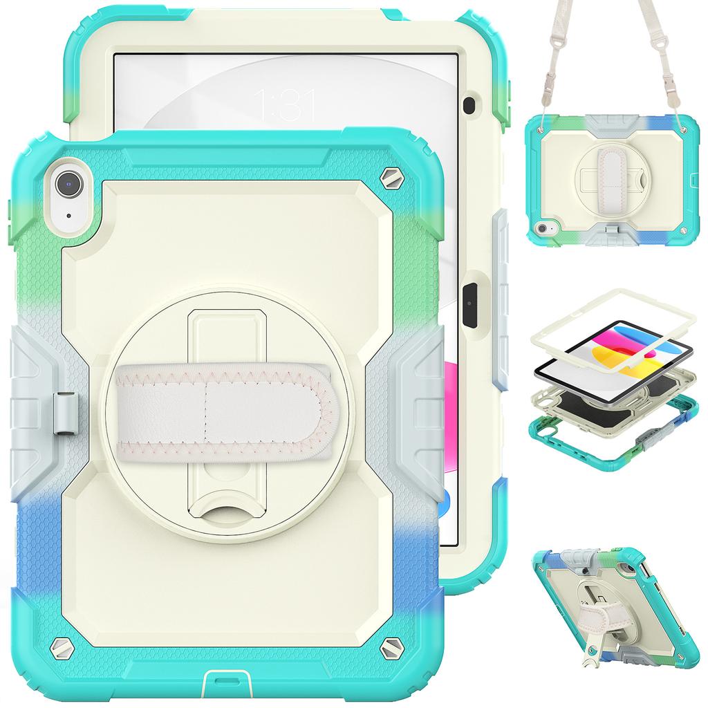 Armor Stand Case Universal for IPad 2025 11" A16 11th 10.9 2022 10th Gen Hybrid Cover with Screen 3-Layers Protection Protector