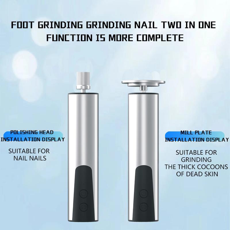 Electric Foot Grinder Heels Callus Dead Skin Remover Multi-function Pedicure Tool Polish Foot Nail 6 Gears Replacement Sandpaper