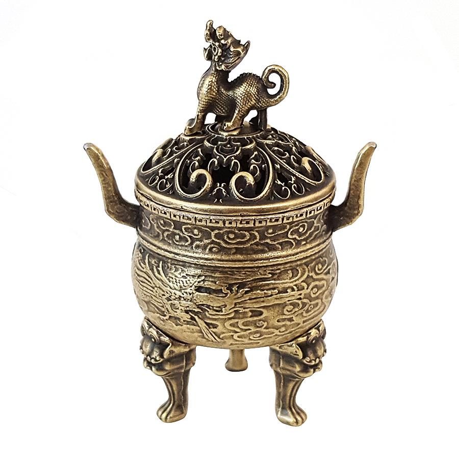 

1 шт. Сплав Пиксю Лев Треножник Подставка для благовоний, Мини Ретро Домашний Декор Благоприятное Облако Подставка для благовоний (Без благовоний)