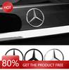 Nálepka na auto 90 mm ABS Chróm Čierne Logo Znak Mercedes Zadný Hviezdicový Znak Pre Mercedes Benz W203 W206 W212 X253 W167 W166 W247 C E