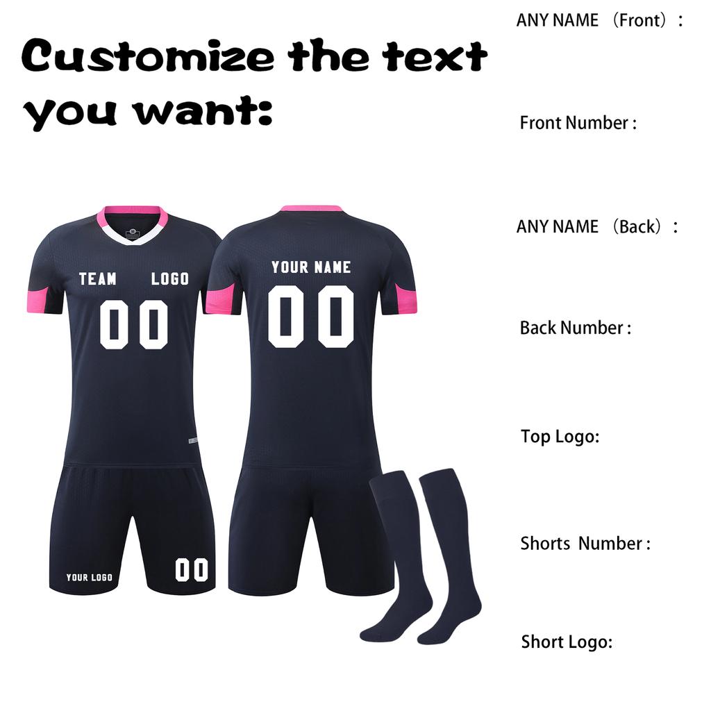 Φόρμες ποδοσφαίρου DIY Τριών τεμαχίων για ενήλικες και παιδιά