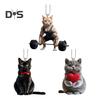 Akrylowy wisiorek w kształcie kota z smyczą, łatwy do powieszenia, ozdoba na lusterko wsteczne, 2D, dekoracyjny dodatek do samochodu
