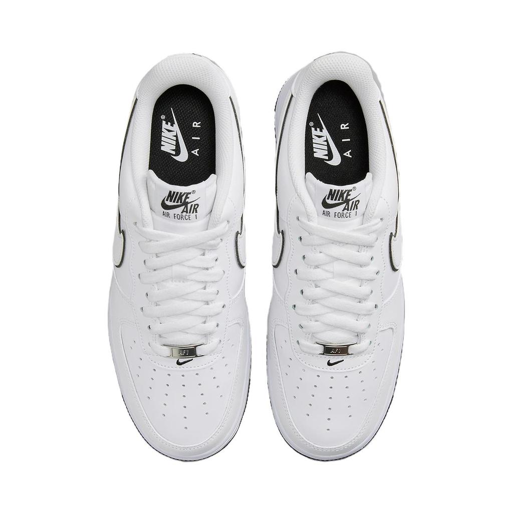 Nike Air Force 1 '07 Low White Black Outline Swoosh Sneakers DV0788-103