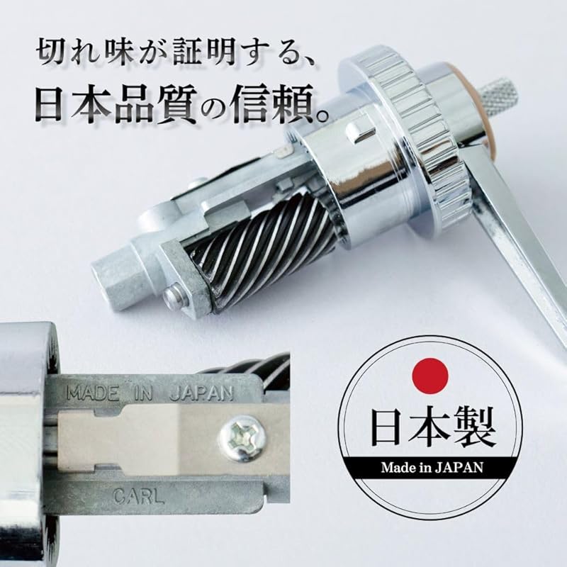Carl Manufacturing Co., Ltd. Angel 5 Royal 3 Pencil Sharpener, Made In Japan, Manual, Stepless Lead Adjustment Function, Cream, A5RY3N-I