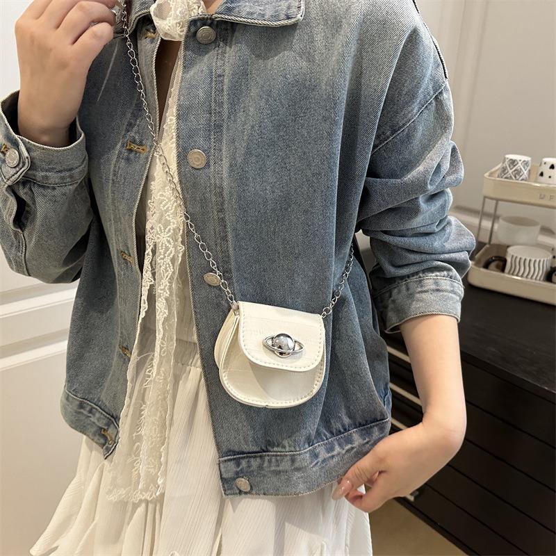 Mini Personalized Summer New Chain Trend Mouth Red Envelope Fashion Simple Casual Shoulder Crossbody Small Square Bag