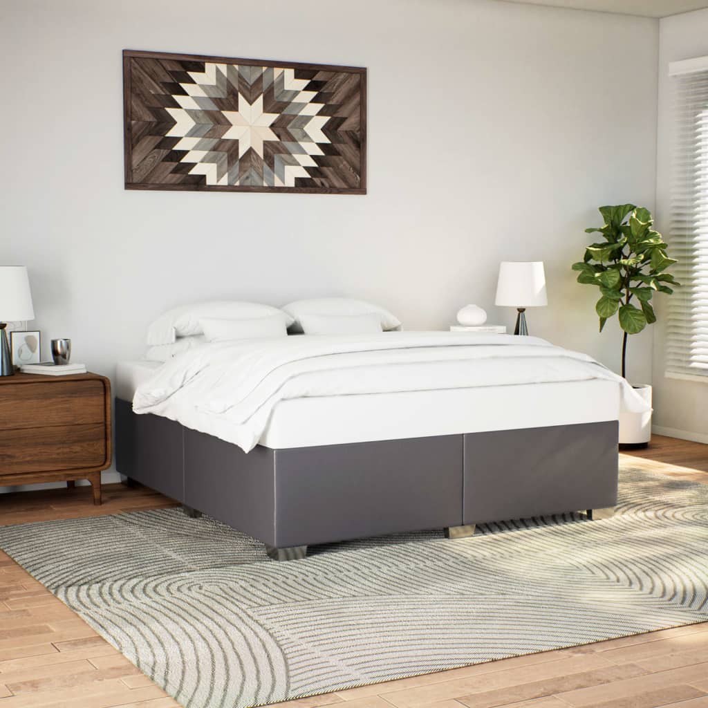 Bed Frame Gray 180x200 cm Faux Leather