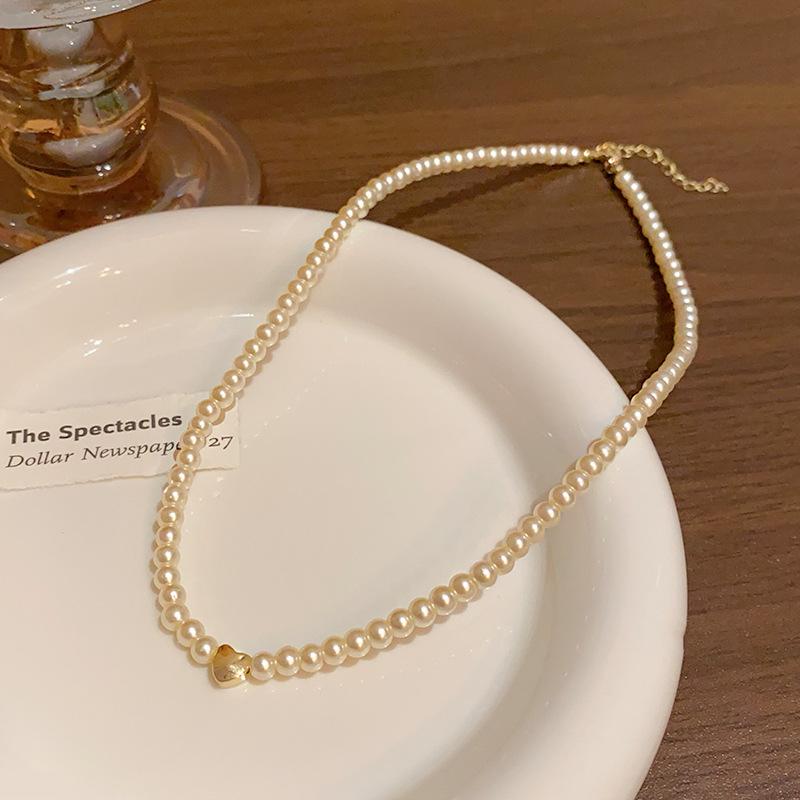 Koreanische High-End Barockperlenkette - Leichte Luxus Perlen Schlüsselbeinkette für Damen