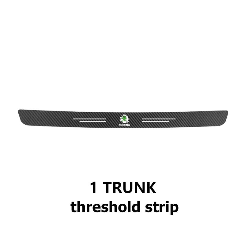 VJDX3 Car Carbon Fiber Door Sill Anti-Scratch Guard Sticker Accessories For Skoda octavia a5 a4 mk1 2 fabia superb rapid mk3 yeti 2006