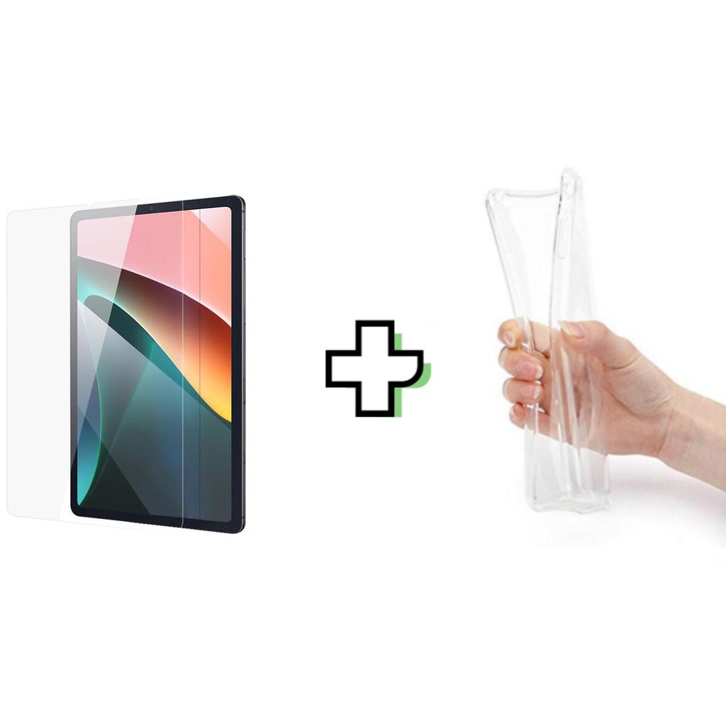 2 W 1 Miękkie TPU ze Szkłem Dla XiaoMi Pad 5 Pro 11 etui przezroczyste tylne etui dla MiPad 5 Przezroczyste Etui Silikonowe Tylne Etui na Tablet Mipad 5 akcesoria
