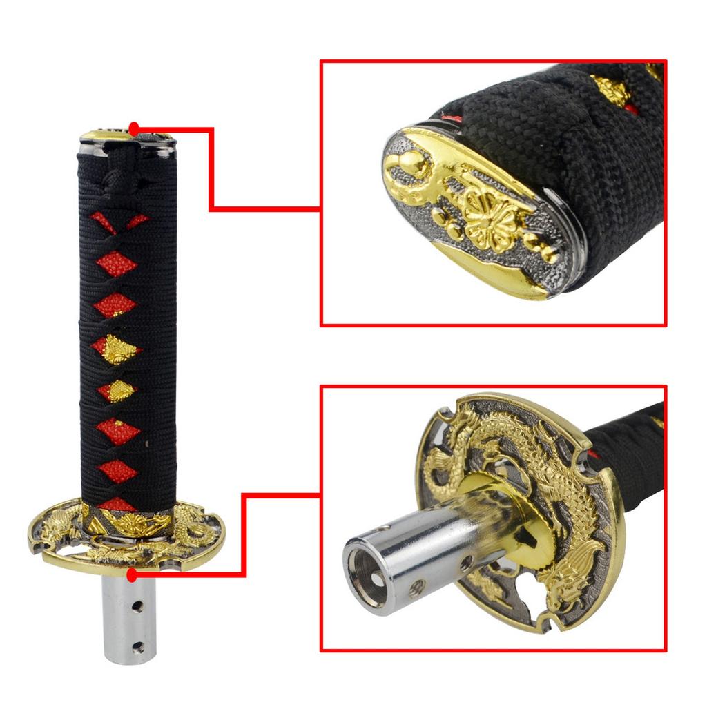 WLR - Universal JDM Short  Gold Dragon Sword  Knob 155mm 210mm Metal Weighted Er WLR-GSK36