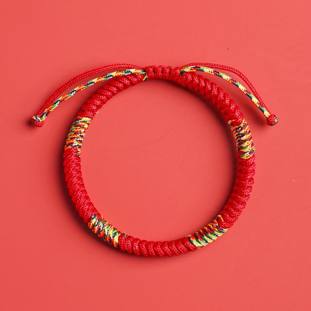 Handmade Zodiac Year of the Horse Red String Bracelet - Ethnic Style Woven Thread for Men & Women