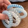 5pcs Blue Tone Ditsy Floral Elastic Hair Scrunchies For Women, Sweet & Cute, Versatile, Elegant, Minimalist, Suitable For Daily Wear, Casual