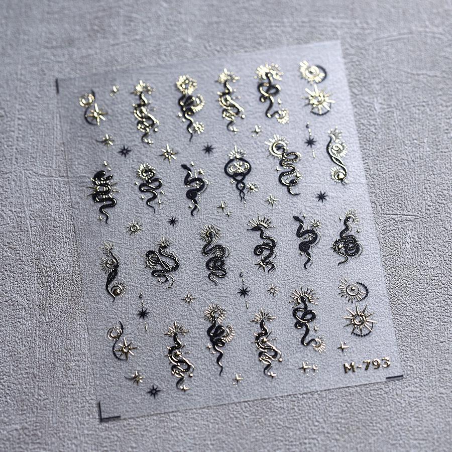 

Мультяшные крутые наклейки для ногтей с термопереносом - Серия горячего тиснения M-789